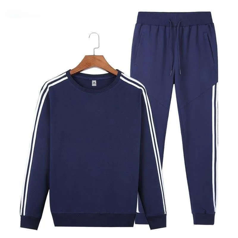 

Mens Clothing 2 Pieces Sets Men Sets Fashion 2019 Autumn Spring Sporting Suit Sweatshirt +Sweatpants Slim Tracksuit survet homme