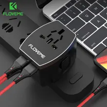 FLOVEME 4 Путешествия USB зарядное устройство Тип C по всему миру адаптер зарядное устройство для iPhone Xiaomi Redmi Note 7 Chargeur USB настенный телефон зарядное устройство s