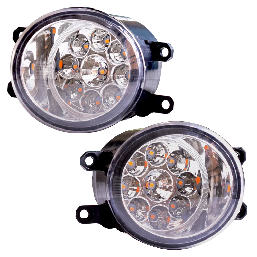 

Car Styling Front Bumper Light For Toyota Wish MPV ZNE1 ANE1 2005-2009 Super Bright LED Fog Lamp 90mm Round Lights 12V 9W