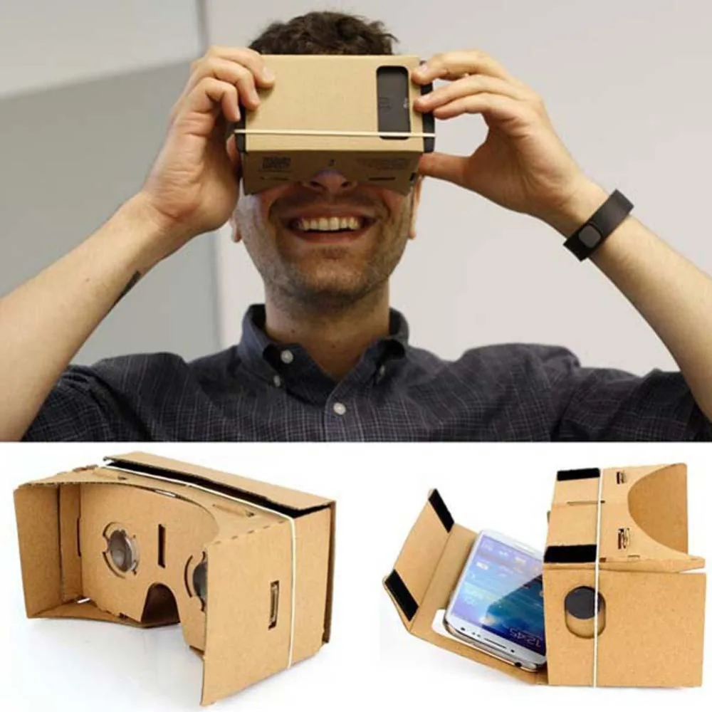 1000 шт Высокое качество DIY Google Cardboard Виртуальная реальность VR мобильный телефон 3D очки для просмотра 5," экран Google 3D очки