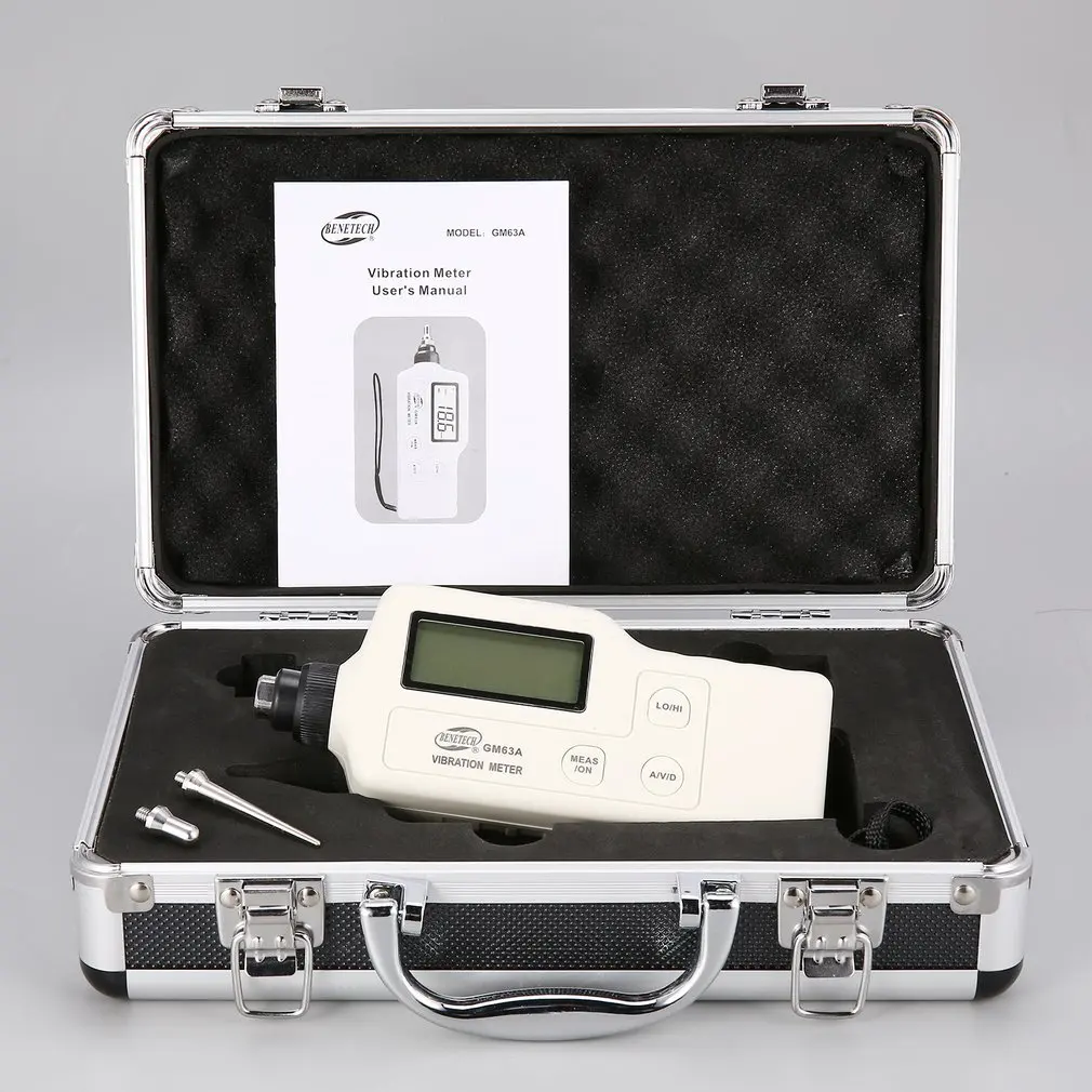 GM63A Digital Vibration Meters Vibrometer Meter Device Measures Handheld Analyzer Tester Analyzer Gauge High Precision