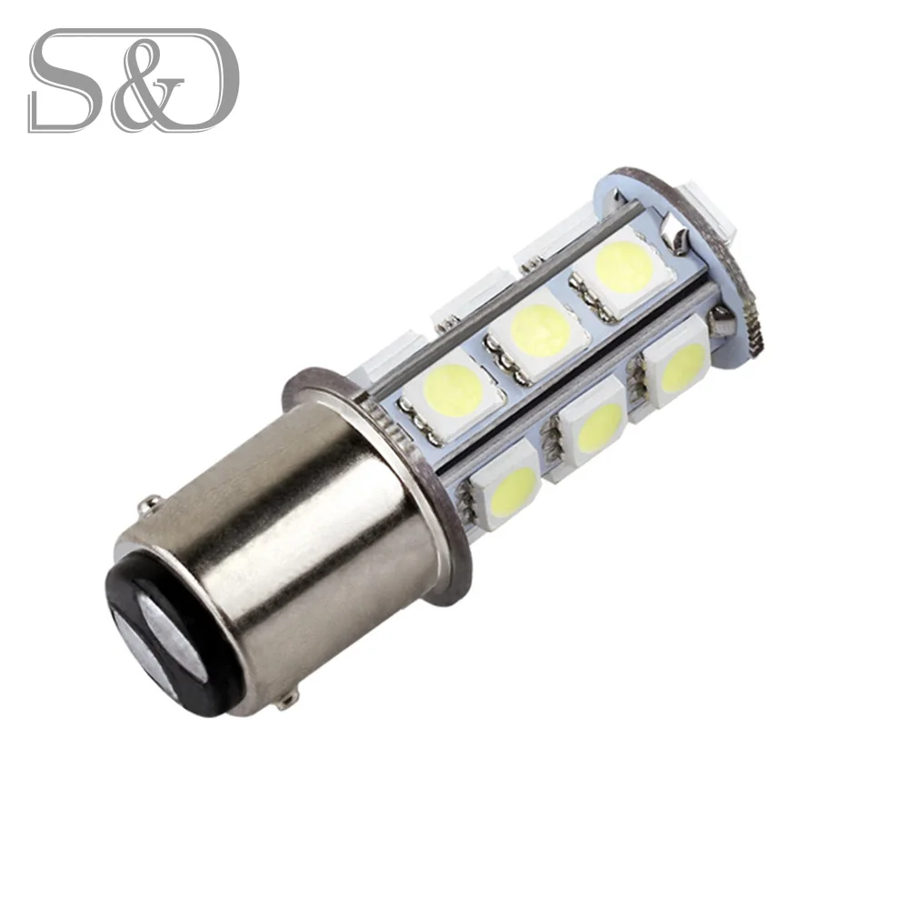 

1pcs 1157 BA15D Bulb P21D 18 SMD 5050 LED Brake Turn Signal light Lamp white Auto Car LED parking lights 6000K Auto Lamp