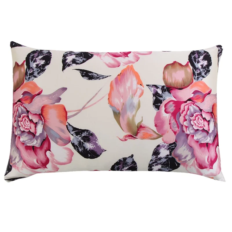 

Silk Zipper Pillowcase 1pc 100% Nature Mulberry Silk Printed Color Floral Color Pillow Case Custom-size Standard Queen King