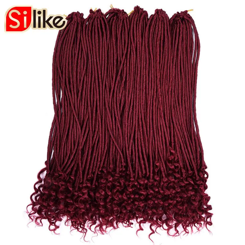 crochet braids g Crochet Curly Hair Goddess Locs inch 90 Faux Silike 20