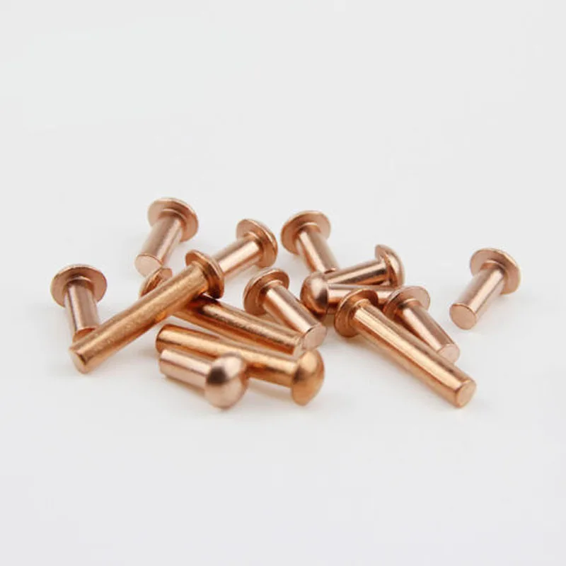 M4 Copper Half Round Head Rivet Brass Solid Rivets GB867 Size 5mm 35mm
