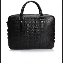 Модный мужской портфель из натуральной крокодиловой кожи, сумка для ноутбука, лучшая сумка, черный/коричневый/кофе
