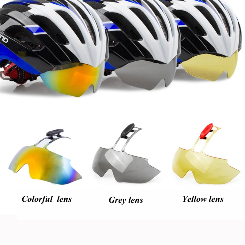 MTB шлем велосипедный с очками 3 линзы 27 вентиляционных отверстий Casco Ciclismo дорожный