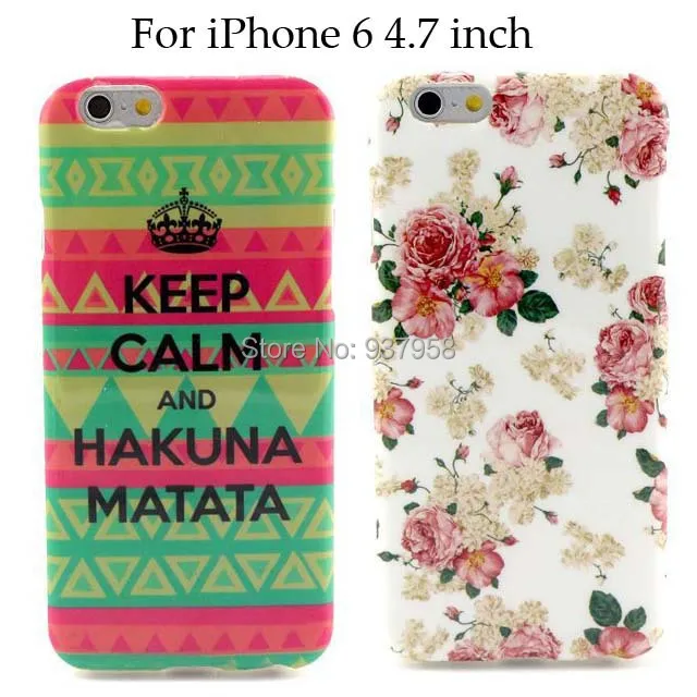 50pcs/lot For iPhone 6 4.7 inch KEEP CALM Soft TPU Gel Skin Case Free Shipping |