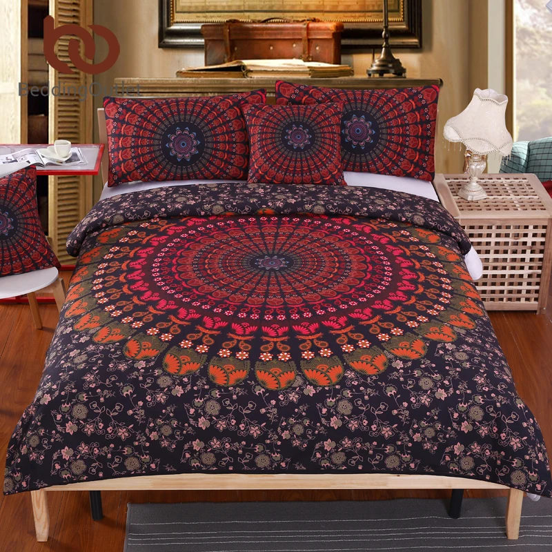 BeddingOutlet Mandala Bedding Set Concealed Bedspread