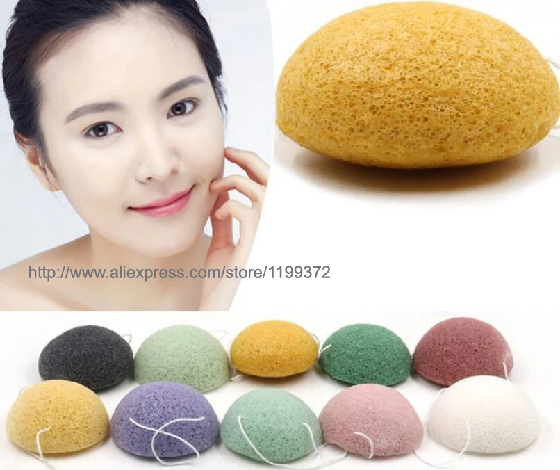 400pcsWholesale100Konjacspongeforfacialcleaningspongewhitten