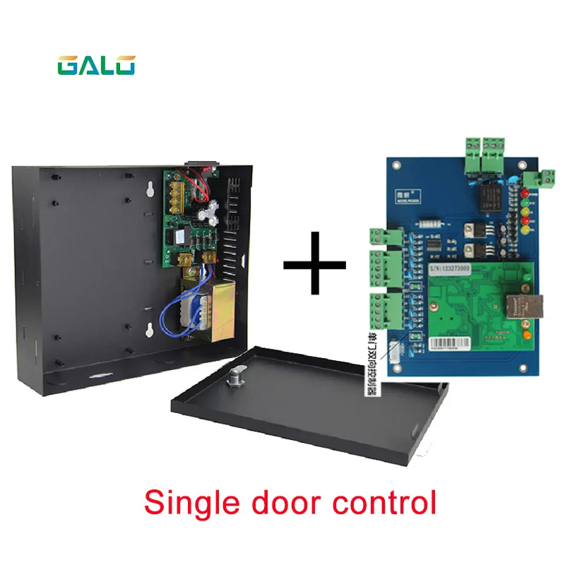 TCP/IP RJ45 12V 10A gate door lock access controller board with power box 1 door 2 door /4 door controller