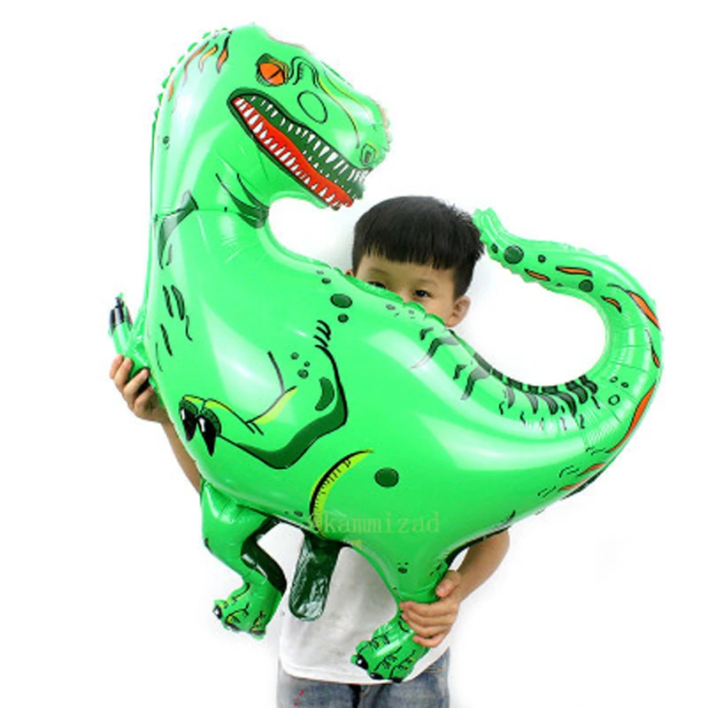 1 шт. гигантский динозавр Подарок Алюминиевой Фольги игрушки вечерние шляпа тираннозавр зеленый Рекс игрушки шарики для день рождения вечерние для детей плавающие игрушки