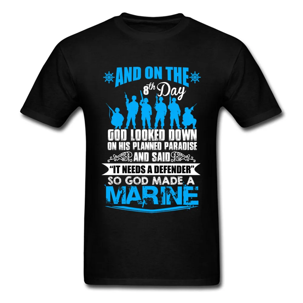 IT NEEDS A DEFENDER Crewneck Tshirts Summer Fall Tops Shirt Short Sleeve Rife Pure Cotton Normal T-shirts Printing Men IT NEEDS A DEFENDER black