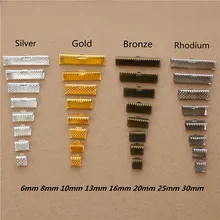 50 шт. 8 размеров ленточный шнур Концевая заглушка для зажима щипцы бусины зажимы, пряжки, крепежи, застежка Diy ювелирных изделий Компоненты