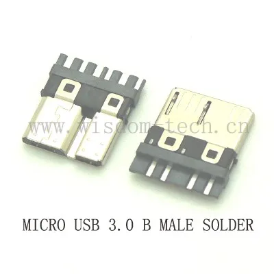 10 шт. Micro USB 3 0 10pin гнездовой разъем + для зарядки PCB паяльный высокоскоростной DIP 11 6