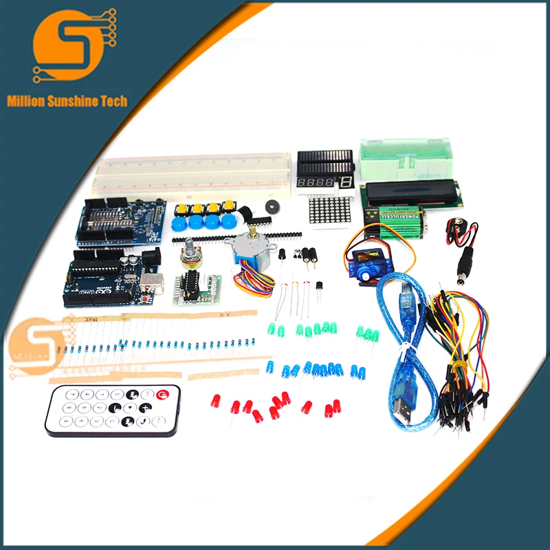 

Starter Kits for Beginners set up learning board upgrades for improved version for UNO R3 for Arduino compatile