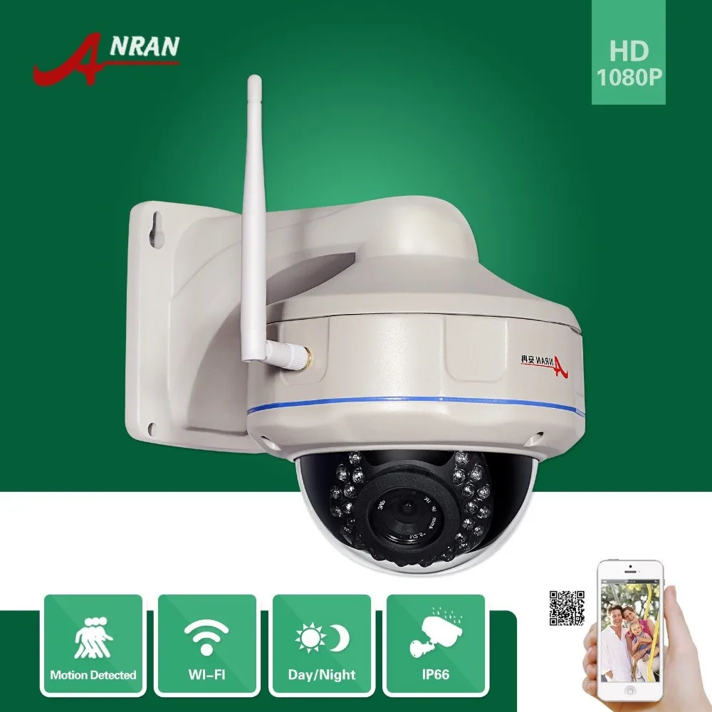 ANRAN Onvif H.264 Sony Sensor 1080P 1920x1080 25fps WIFI Network Wireless IP Camera Vandalproof 30IR Dome Camera