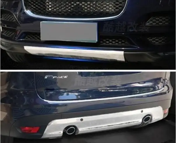 

JIOYNG Stainless steel CAR FRONT+REAR BUMPERS PROTECTOR GUARD SKID PLATE FIT FOR Jaguar F-PACE 2016 2017 2018 FAST BY EMS
