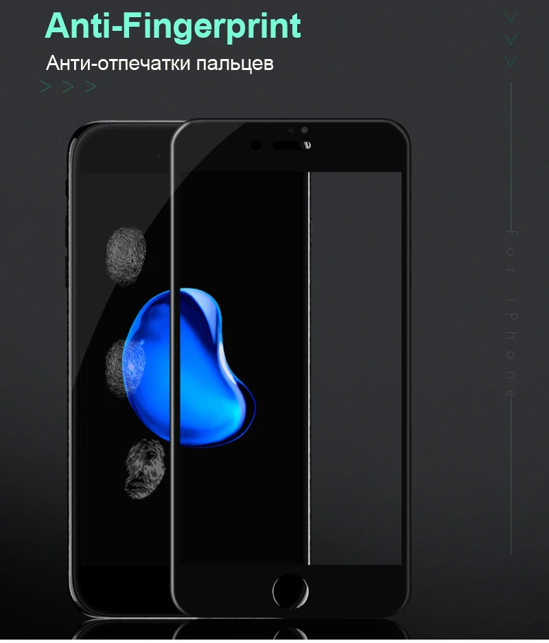 Artisome 4D 0.3mm Tempered Glass For iPhone 6 Glass 6s 7 8 Plus X iPhone 7 Glass iPhone 6 Screen Protector HD Full Cover Film    (6)
