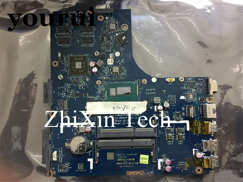 

yourui High Quality For Lenovo B50-70 Laptop Motherboard ZIWB2/ZIWB3/ZIWE1 LA-B091P SR1E8 3558U DDR3L mainboard 100% Tested