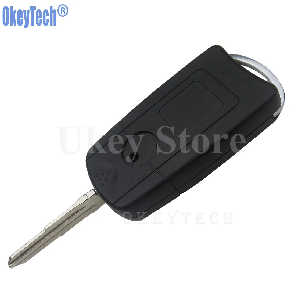 OkeyTech For Ssangyong Remote Modified Flip Key Fob Shell Case 2 Button For Actyon SUV Kyron Rexton Key Car Styling Accessaries best spark plugs