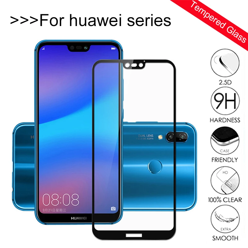 

Protective Glass For Huawei p20 pro Screen Protector Tempered Glas For huawei hauwei honor 9 10 8 lite 9H Protection Cover Film