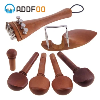 

ADDFOO 4/4 Size Violin Parts Accessories Set Jujube Wood Of Fine-Tuning + Chinrest Chin Rest + Strings +Tail Nail + Tail Rope