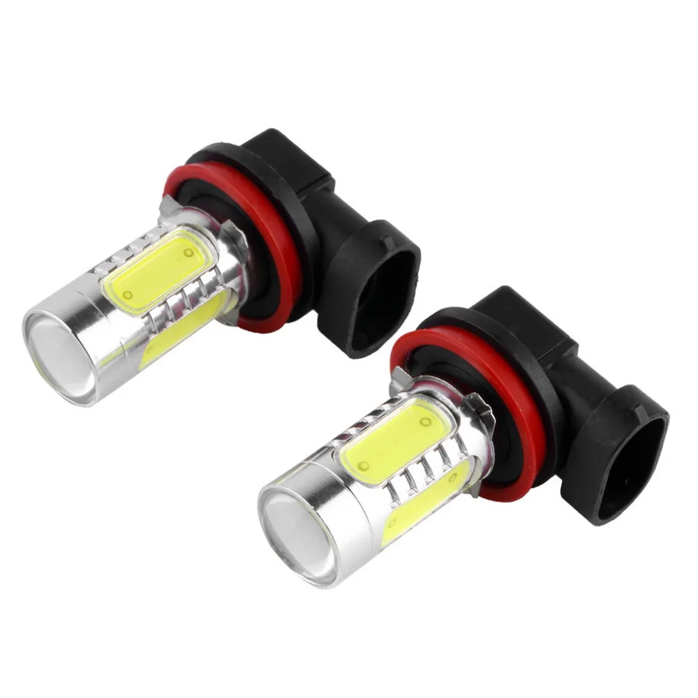 

2PCS H11 7.5W High Power LED Bulb Car Auto Light Source Projector DRL Driving Fog Headlight Lamp Xenon White DC12V car-styling