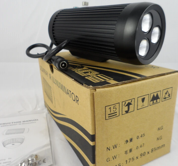 CCTV Waterproof Outdoor 3800mw 940nm CCTV IR LED Array Illuminator Lighting For 940nm IR Camera, 15-80 Degree Manual Adjustment