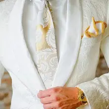 Мужской костюм, жаккардовый смокинг для жениха, шаль с отворотом, мужской свадебный костюм(пиджак+ брюки) и блейзеры, пиджак, брюки, набор для свадьбы