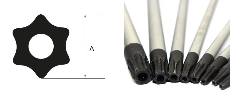 LAOA S2 Шестигранная шестиугольная отвертка болт Специальный отвертка 6/T7/T8/T9/T10/T15/T20/T25/T30