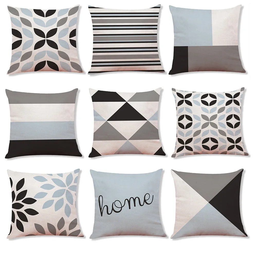 

Removable and Washable Home Decor Cushion Cover Simple Geometric Throw Pillowcase Pillow Covers L430