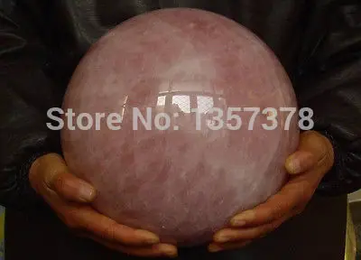 

huij 00115 HUGE NATURAL ROSE QUARTZ CRYSTAL SPHERE BALL HEALING Bronze Statue