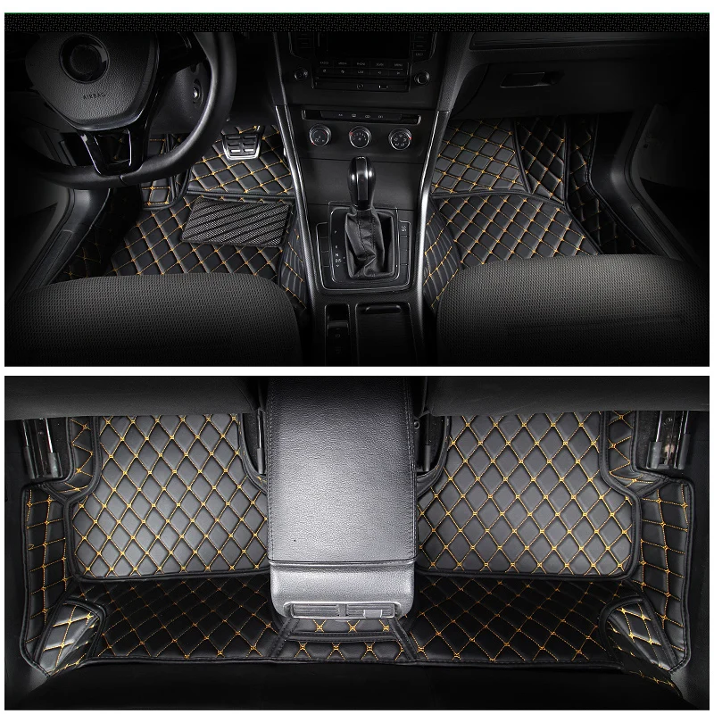 

lsrtw2017 luxury fiber leather car interior floor mat for volkswagen golf mk7 mk6 mk5 mk4 1997-2019 2018 2017 2016 2015 2014