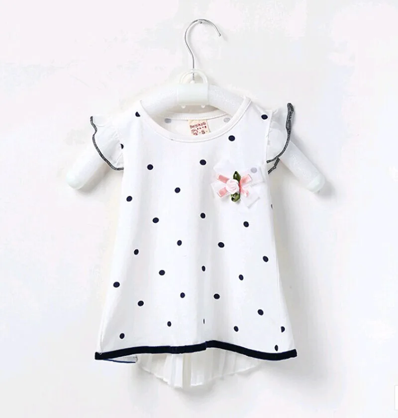 Baby girl dress 1st birthday princess dress vestidos baby girl clothes dresses newborn dresses dot flower kids t-shirt cotton (4)