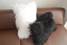 1 PC Long Hair Sheepskin Decorative For Seat Couch Car Throw Pillow Case Pillow Cover Room Pillowcase 30X50cm