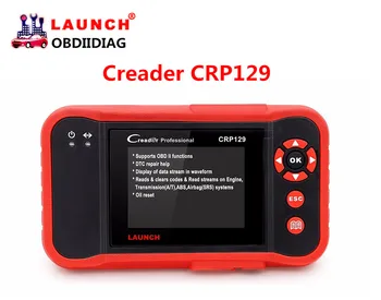 

Launch Creader CRP129 OBDII/EOBD Auto Code Scanner free update online diagnostic for 4 system Launch CRP129
