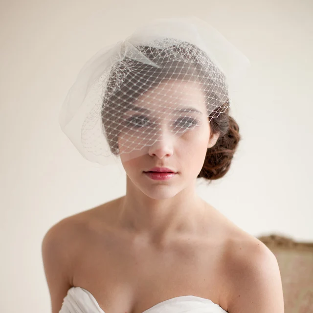 New European Style Bridal Wedding Veil Vintage Bird Cage New European Style Bridal Wedding Veil Vintage Bird Cage Soft Net Short