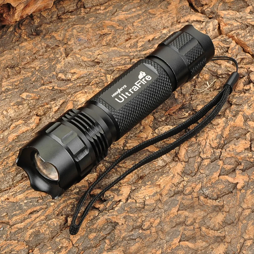 Бутик черный охотничий фонарик 503B 860lm CREE XM-L T6 5 Режим Белый свет зум фонарик Зарядка 18650 фонарик T6 лампа