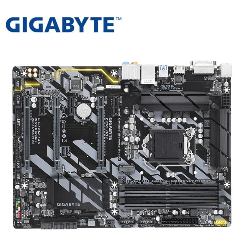 Для Gigabyte GA-Z370-HD3 оригинальная новая материнская плата Z370 розетка LGA 1151 DDR4 USB3.0 SATA3.0 DVI+ HDMI