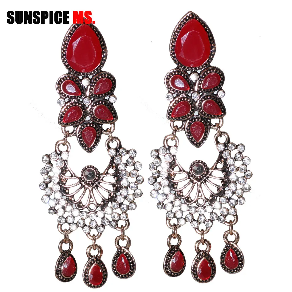 VINTAGE indian ethnic wedding resin earrings  (3)