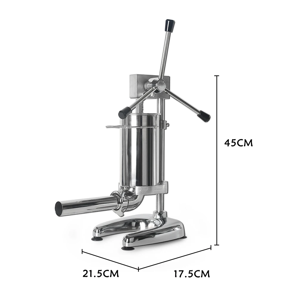 Ручная Бытовая колбасная Машина шприц для колбасы из нержавеющей стали 2л четыре трубы устройство для наполнения мяса колбаса шприц