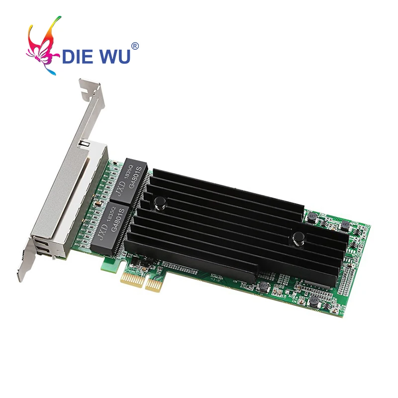 Intel I82575 4 порта Gigabit Ethernet PCI-Express 1X серверный адаптер Сетевая карта T4 TXA063