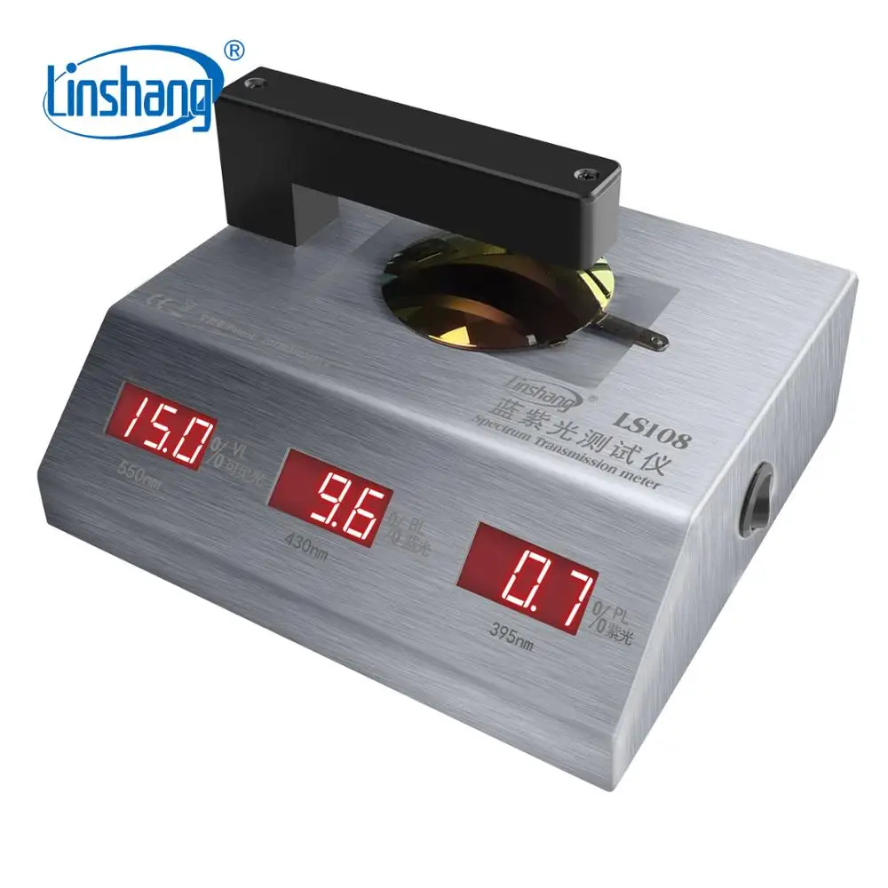 Linshang LS108 УФ Синий Защитный Объектив измеритель передачи тест анти синий свет очки УФ передача Vsible светопропускания