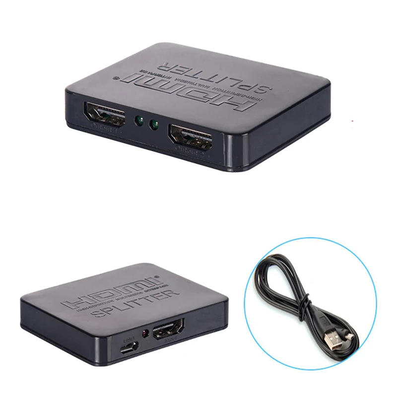 Mini 2 порта HDMI Splitter 1x2 1 в 2 из коммутатор 4 К 3D 1080 P HDMI дистрибьютор для HDTV PS3 ноутбук телеприставки плеер