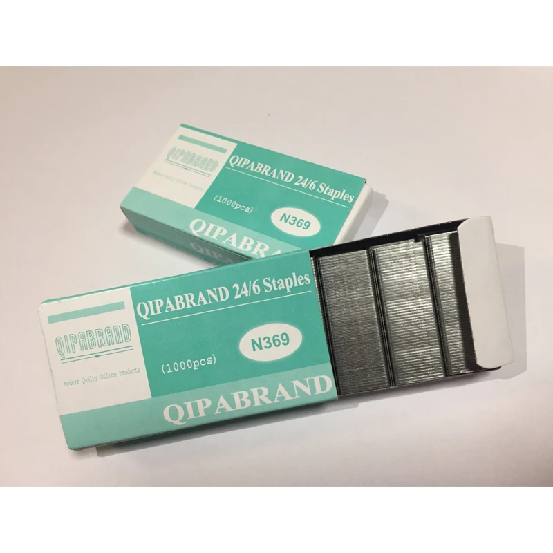 1000 шт./кор. QIPA 24/6 высокопрочные стальные металлические скобы переплетные офисные