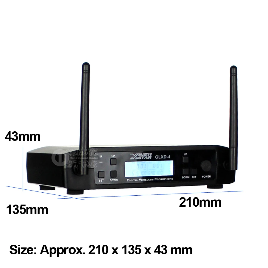 GLXD24 GLXD4 Professional UHF Wireless Microphone System Beta58a Handheld Mic Dual Channels Cordless Digital Receiver For Church