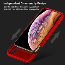 Полный 5000 mAh Телефон банк питания чехол Резервный аккумулятор зарядное устройство Магнитная Адсорбция крышка для iPhone XS MAX 6,5 дюймов Чехол для блока питания