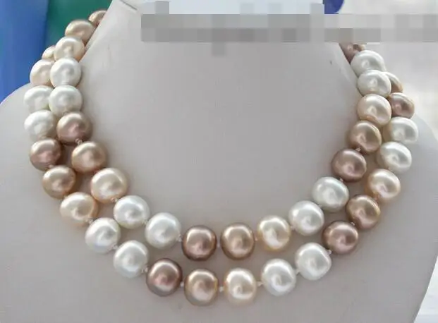 

song voge gem nanJ1630 multicolor EGG SOUTH SEA SHELL PEARL NECKLACE