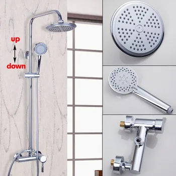 

Luxury Shower Head Wall Mounted Square Style Chrome Waterfall Shower Set Factory Direct New Rainfall Bathroom Shower Kit Tap
